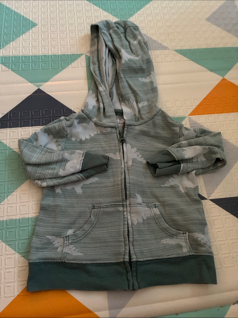 20/25$ 🧸 Kids Green Dino Print Zip-Up Hoodie